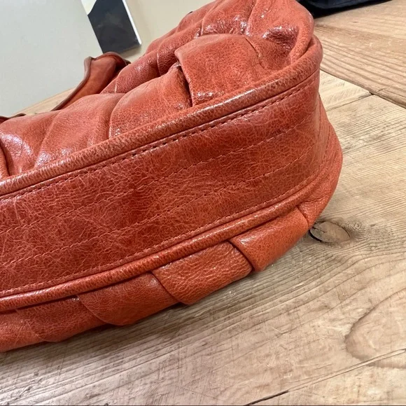 Treesje Dual Strap Tobacco Brown Leather Satchel Handbag - Picture 4 of 16